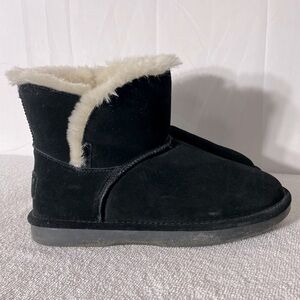 Soft Moc Black Suede Sherpa Lined Smocs 5 Cozi Mini Boot 10